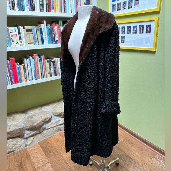 Selma Boucle and Fur Evening Coat - Picture 2 of 9